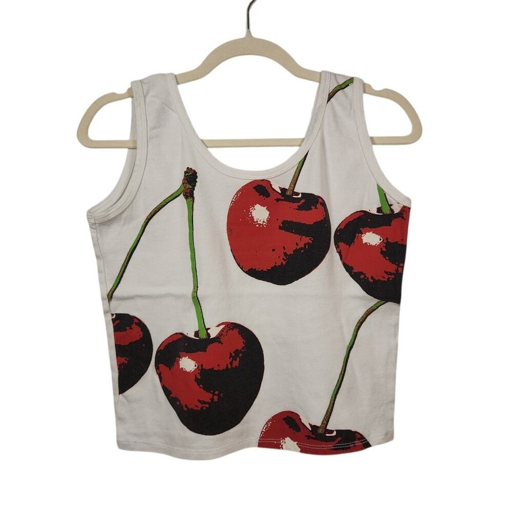 y2k Cherries Obsessive Love XL Tank Top Shirt Boho Art Nature Food Emo